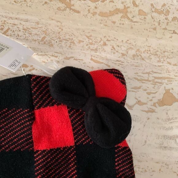 NWT Hello Kitty knit buffalo plaid beanie - Picture 4 of 10